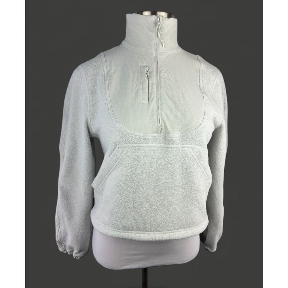 Lululemon Fleece Ripstop Hiking Pullover Women's Size 6 Bone Mockneck Sweatshirt - Picture 2 of 16